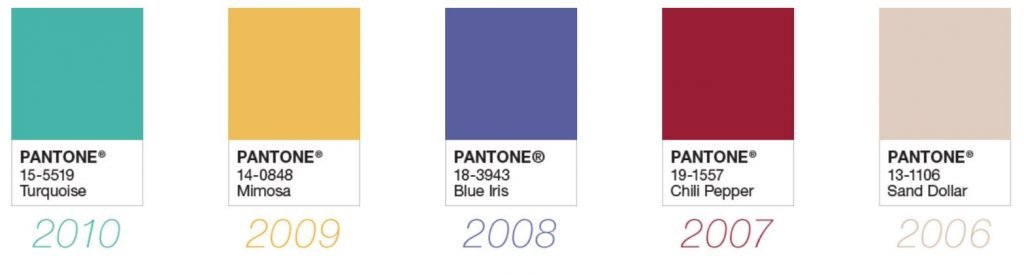 cor do ano pantone