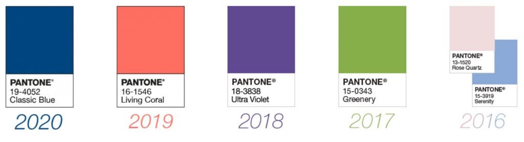 cores pantone