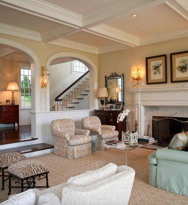 decoração de sala sofá estampado